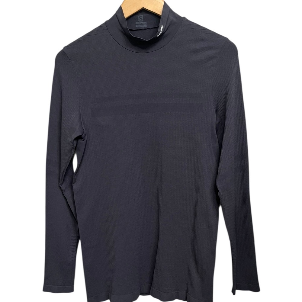 Salomon Essential Seamless Warm Long Sleeve Base Layer Gray Women's Size Large